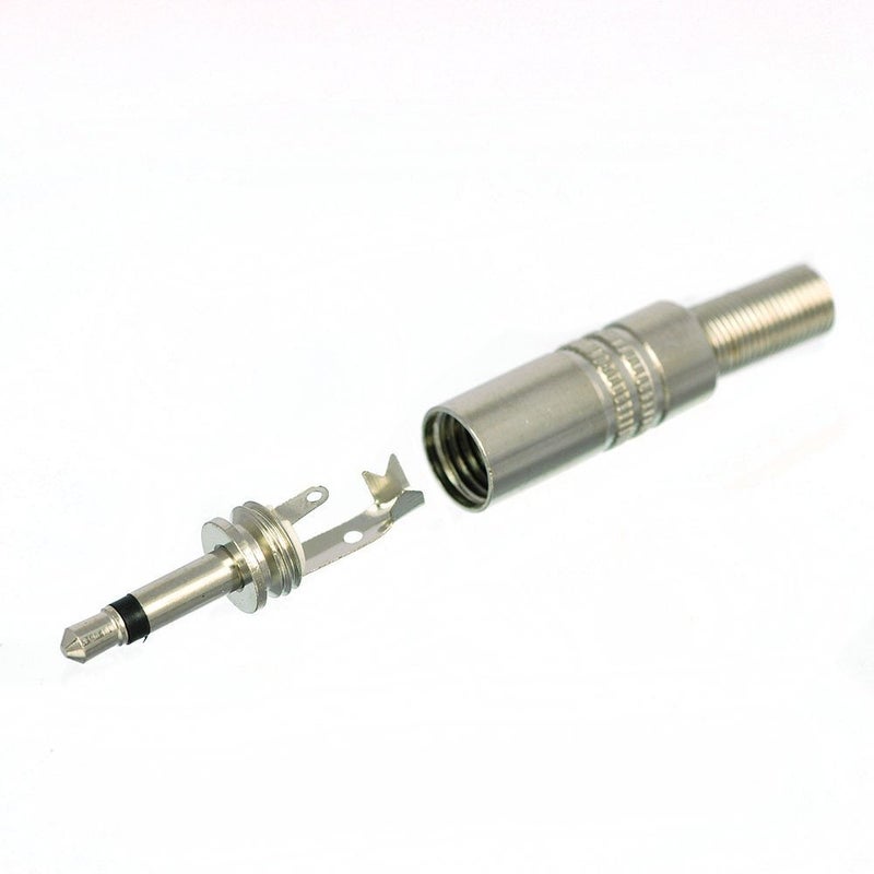 Cess 3.5mm Mono Male Plug Jack Adapter Cables Connectors (10 Pack)